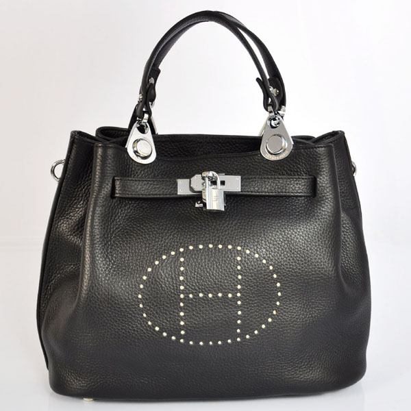 8388BS Hermes mini cosﾨﾬ borsa Kelly in nero con hardware argento